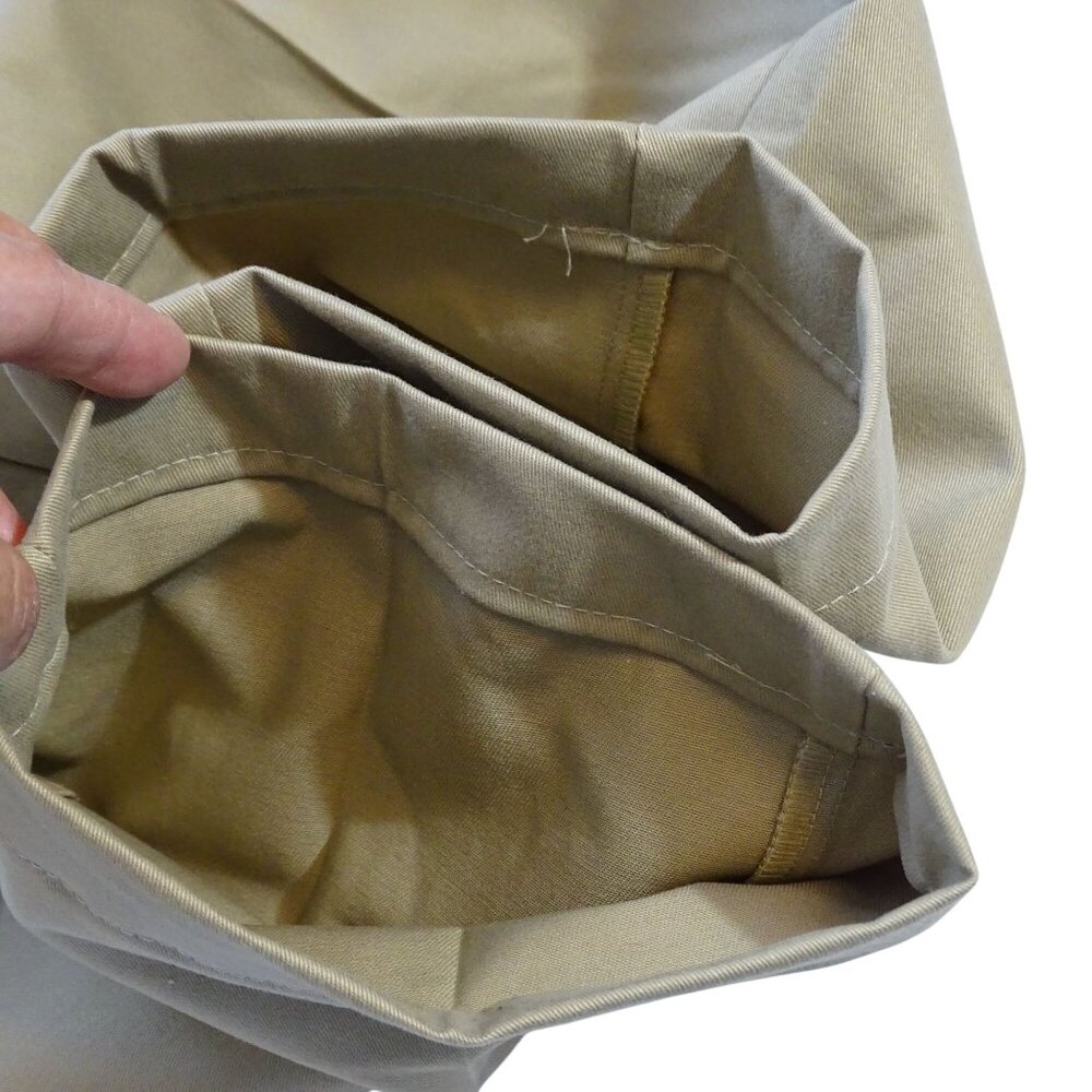 Lands End Men Khaki Flat Front Traditional Fit Chino Pants Size 34 Uniform Work - Picture 15 of 15